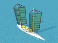 Mast, boom, and sail swivel as a single unit